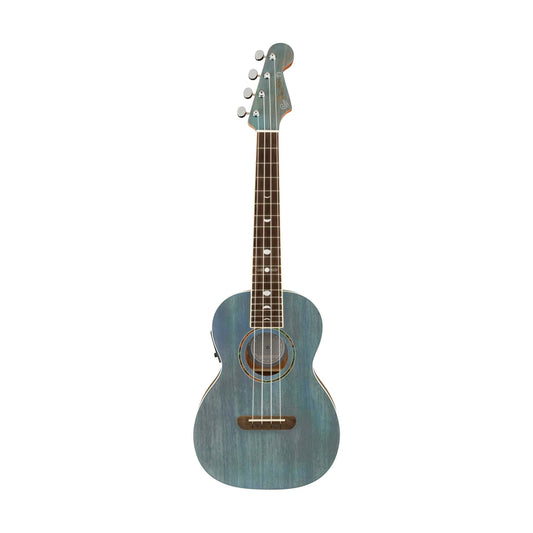 Đàn Ukulele Tenor Fender Dhani Harrison Walnut FB, Turquoise