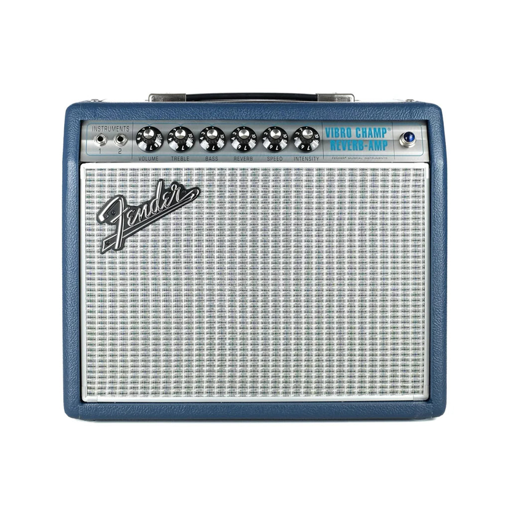 Amplifier Fender Limited Edition 68 Custom Vibro Champ Reverb, Navy, Combo 5W - Việt Music