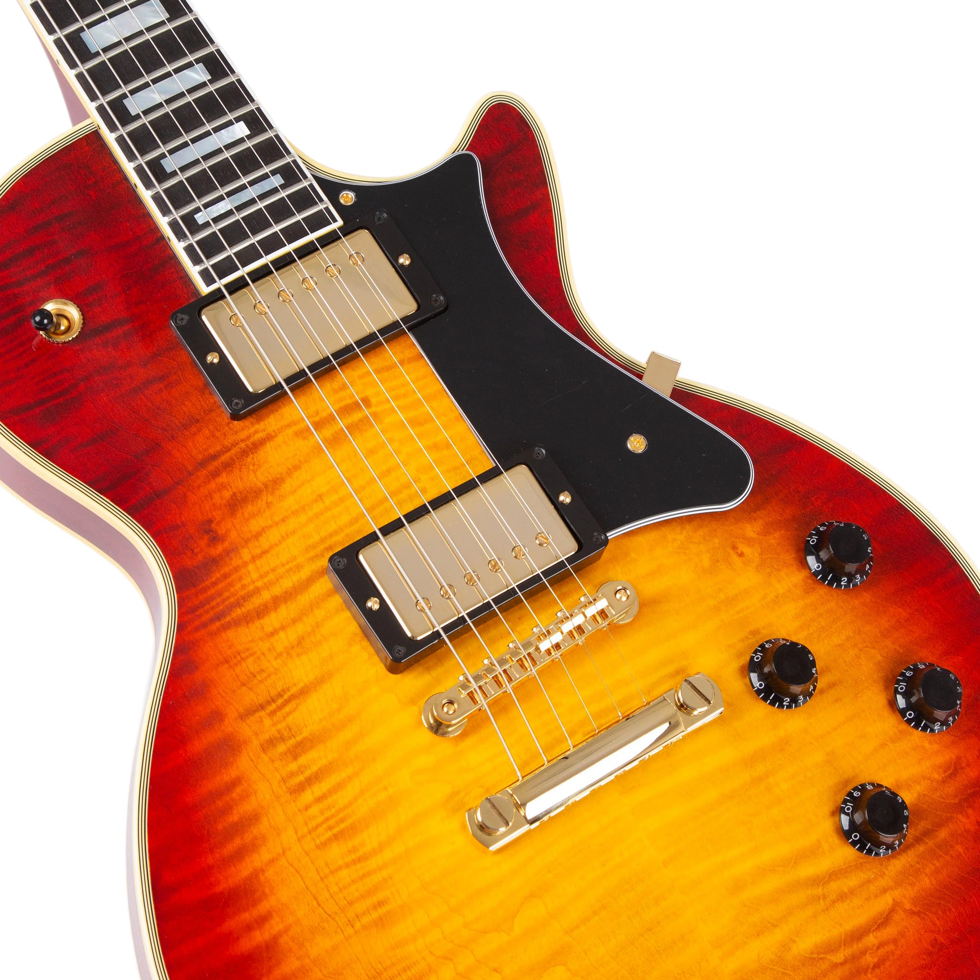 Đàn Guitar Điện Heritage Custom Shop Core Collection H-157 Maple Top HH, Ebony Fingerboard, Dark Cherry Sunburst - Việt Music
