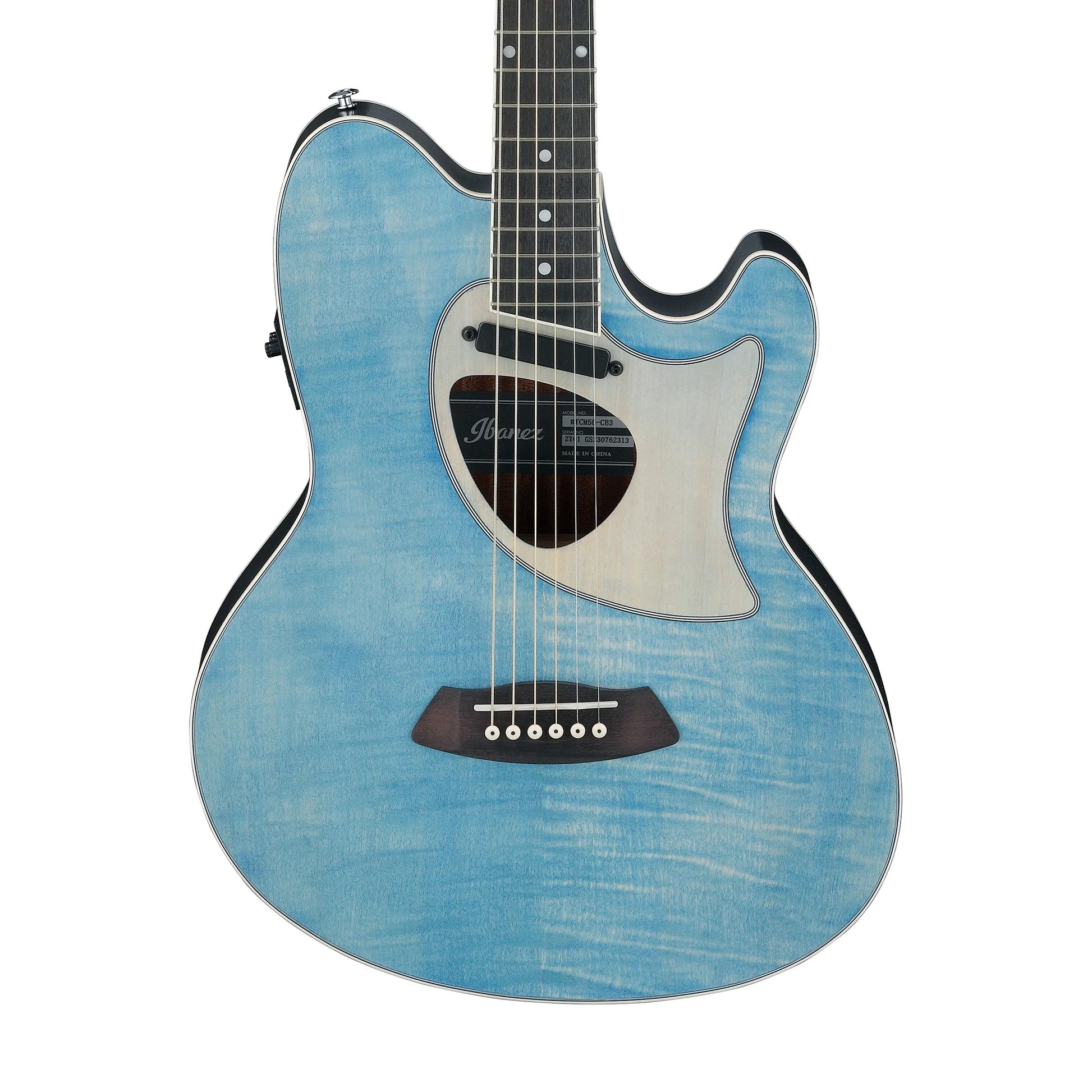 Đàn Guitar Acoustic Ibanez TCM50FM, Open Pore Denim Blue - Việt Music