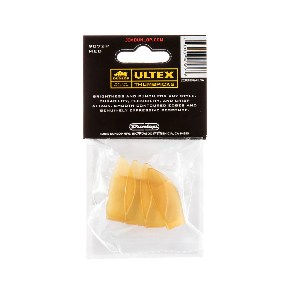 Pick Gảy Đàn Guitar Jim Dunlop 9072P Ultex Gold Thumbpick, Medium, 4pc - Việt Music