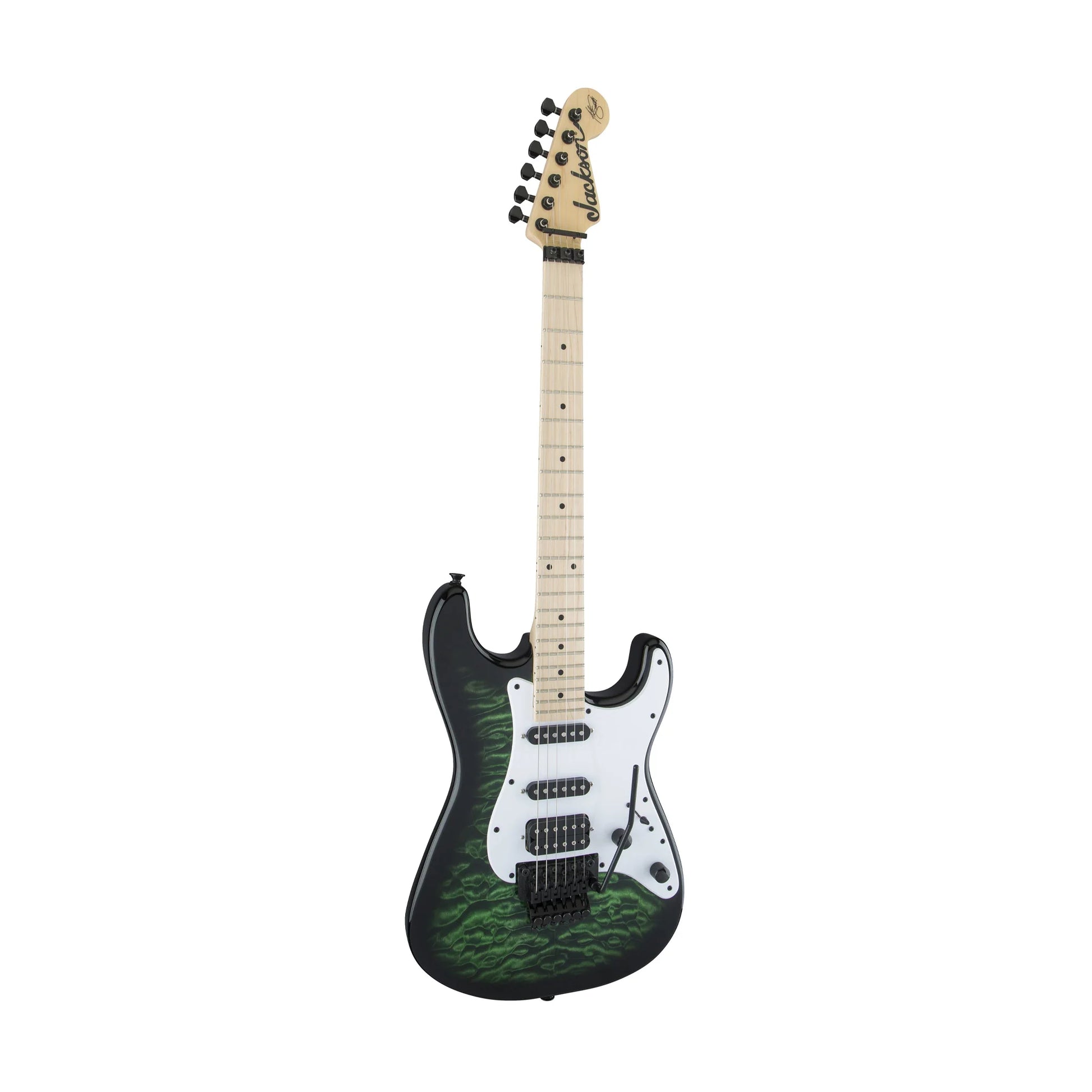 Đàn Guitar Điện Jackson X Series Signature Adrian Smith SDXQM HSS, Maple Fingerboard, Transparent Green Burst - Việt Music