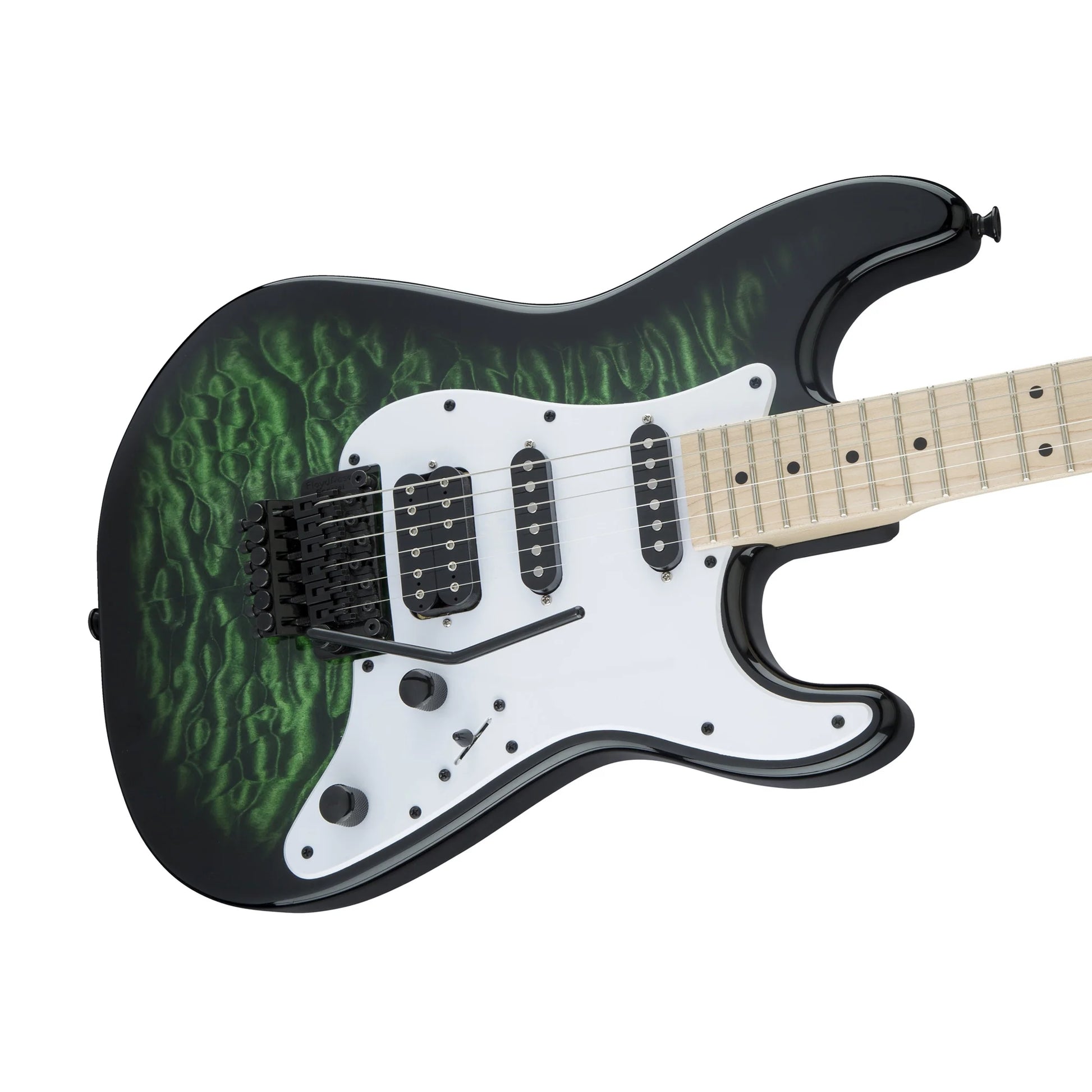 Đàn Guitar Điện Jackson X Series Signature Adrian Smith SDXQM HSS, Maple Fingerboard, Transparent Green Burst - Việt Music