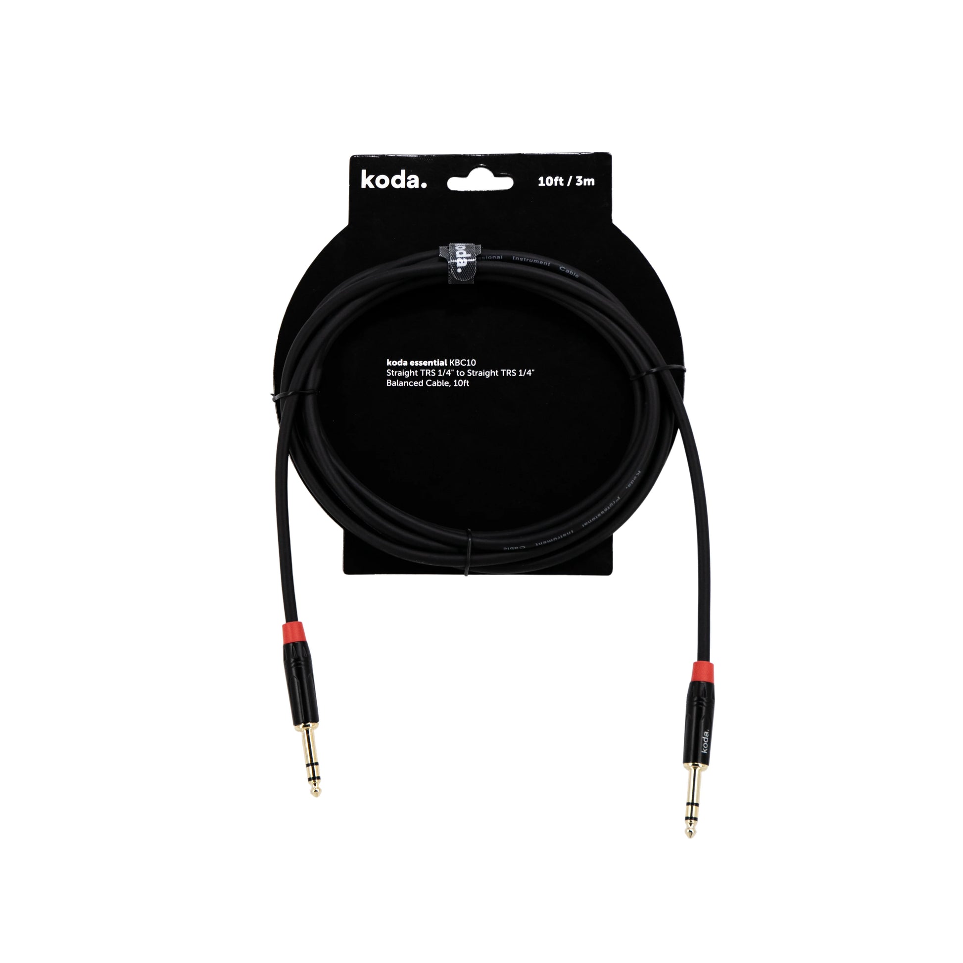 Dây Cáp Kết Nối Koda Essential Straight TRS 1/4 inch To Straight TRS 1/4 inch Balanced - Việt Music