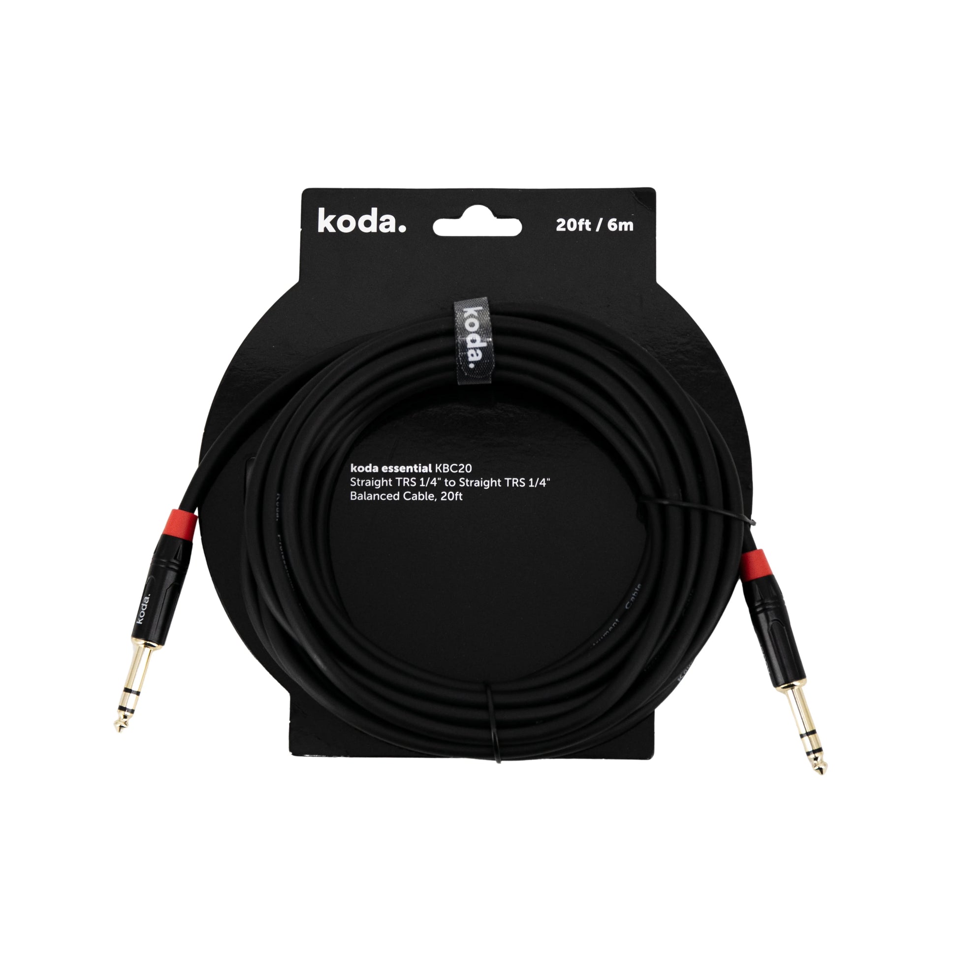 Dây Cáp Kết Nối Koda Essential Straight TRS 1/4 inch To Straight TRS 1/4 inch Balanced - Việt Music