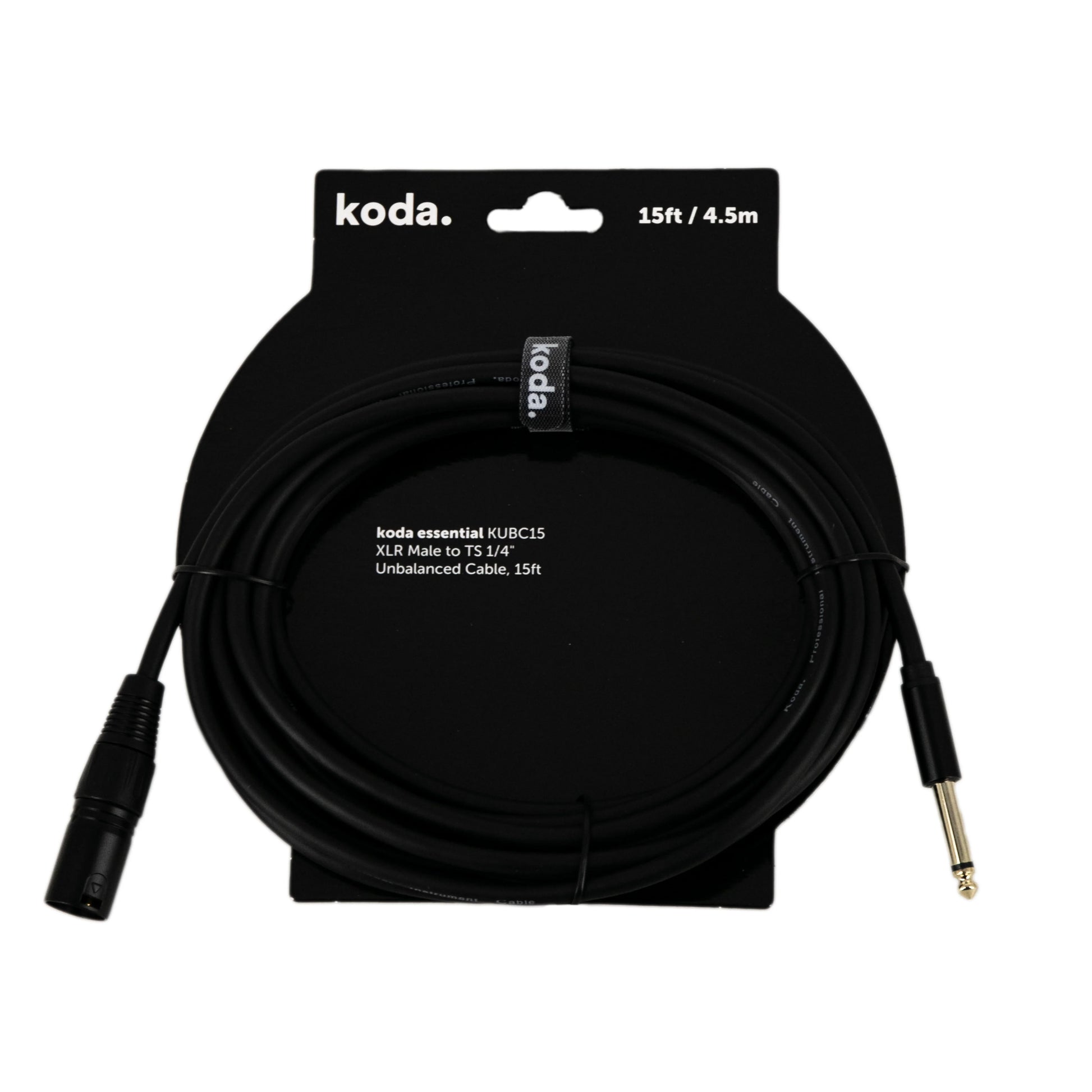 Dây Cáp Kết Nối Koda Essential XLR Male to TS 1/4 inch Unbalanced - Việt Music
