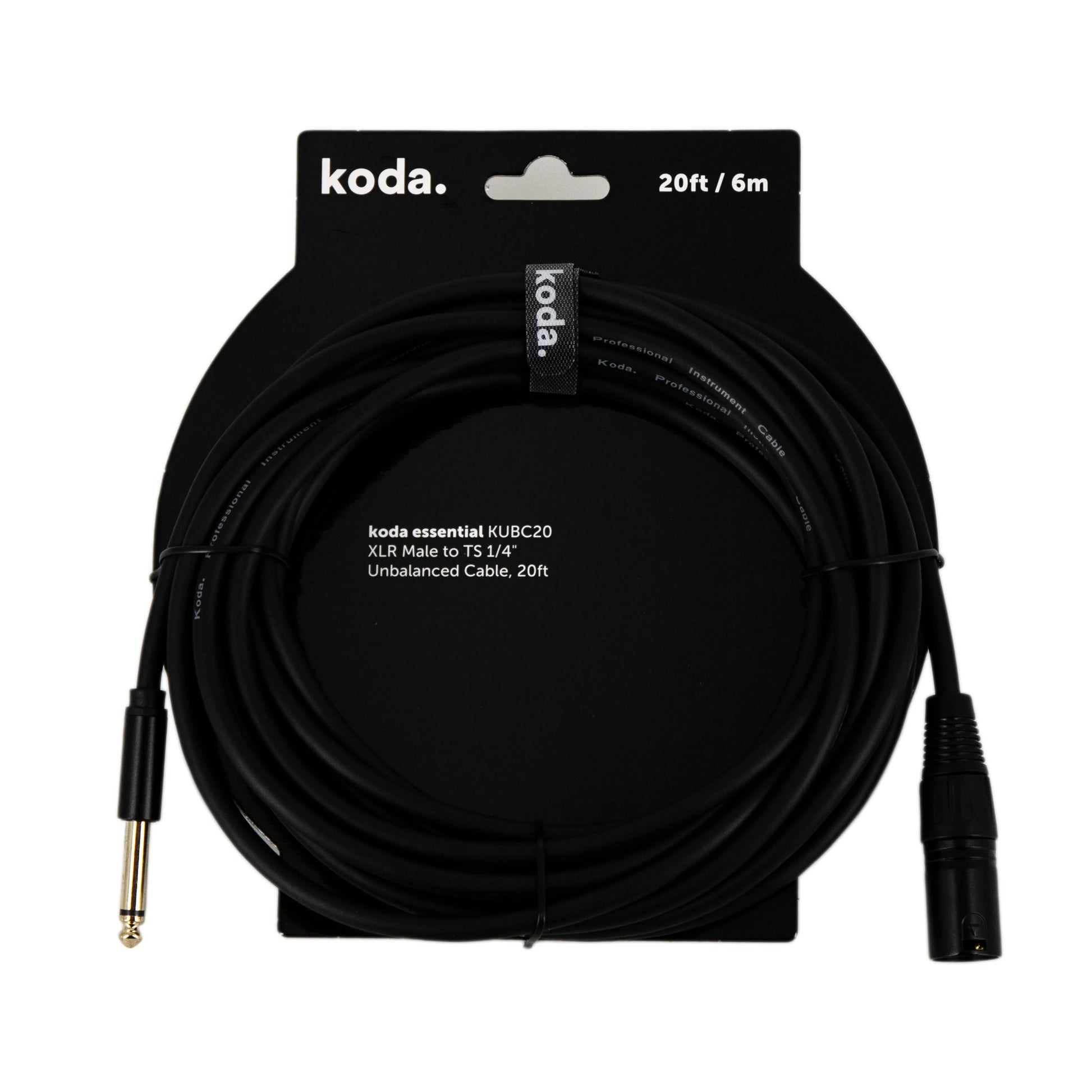 Dây Cáp Kết Nối Koda Essential XLR Male to TS 1/4 inch Unbalanced - Việt Music