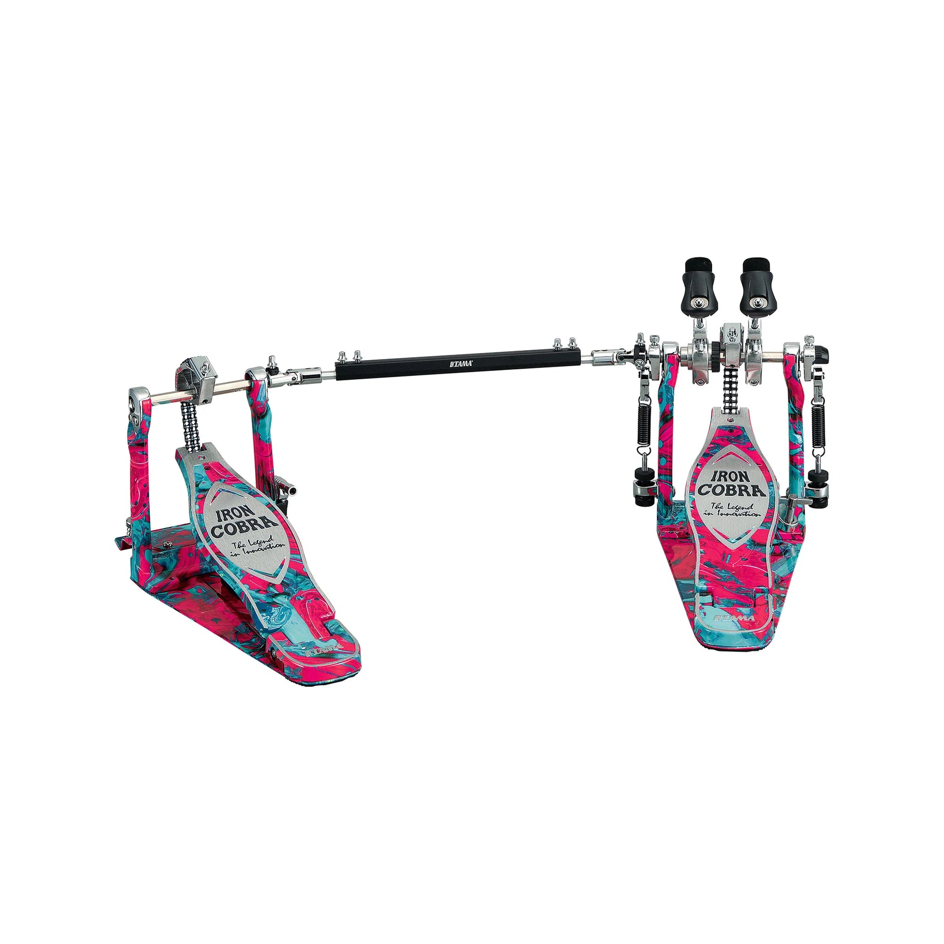 Pedal Đôi Trống Bass Tama HP900PWMCS Limited Iron Cobra 900 Marble Coral Swirl Power Glide Twin Pedal w/Case - Việt Music