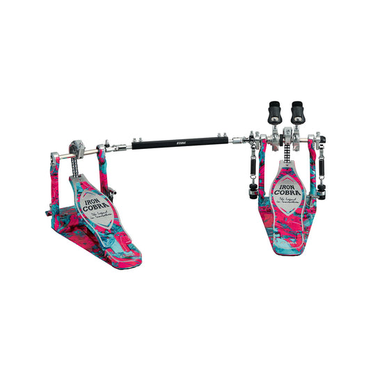 Pedal Đôi Trống Bass Tama HP900PWMCS Limited Iron Cobra 900 Marble Coral Swirl Power Glide Twin Pedal w/Case - Việt Music
