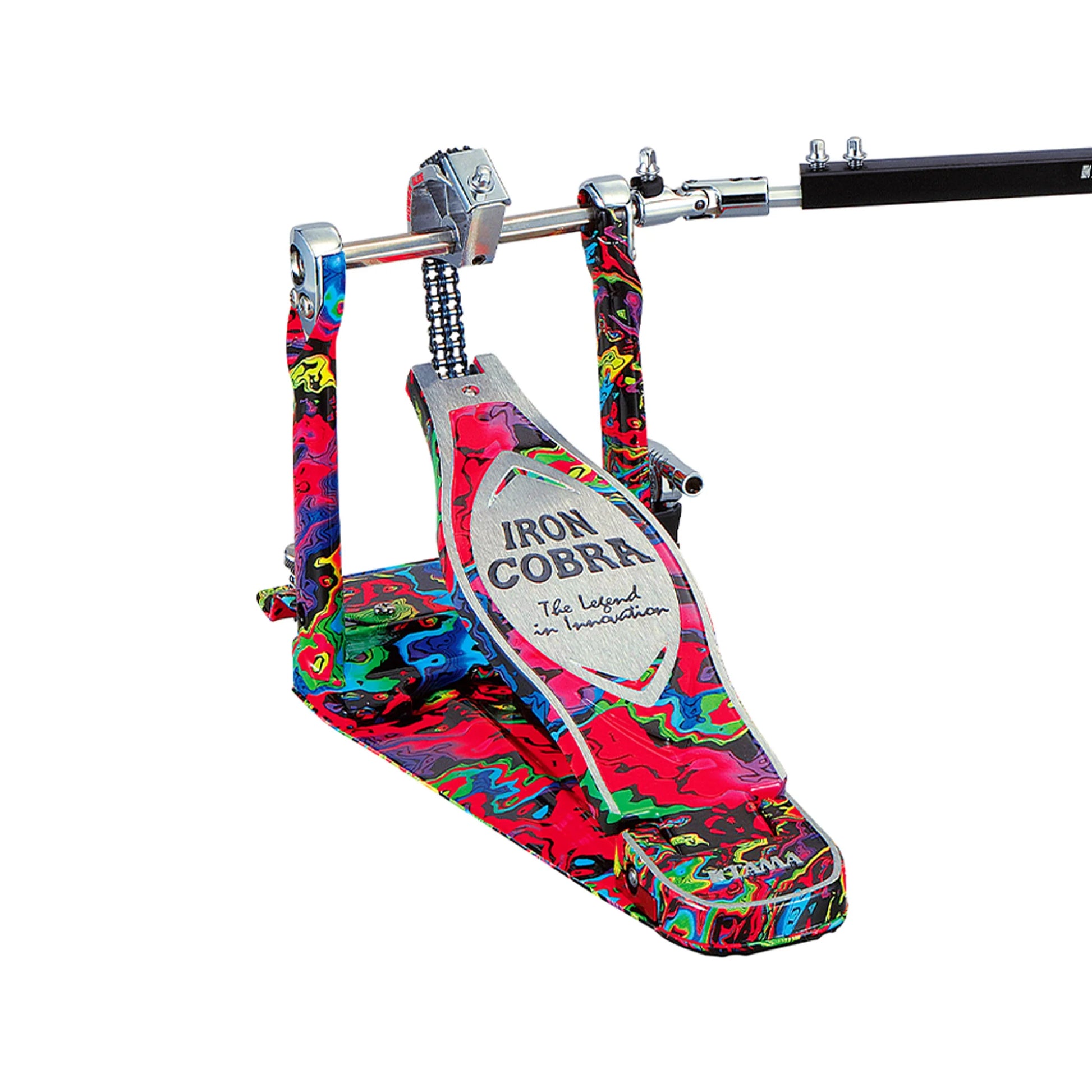 Pedal Đôi Trống Bass Tama HP900PWMPR Limited Iron Cobra 900 Marble Psycedelic Rainbow Power Glide Twin Pedal w/Case - Việt Music