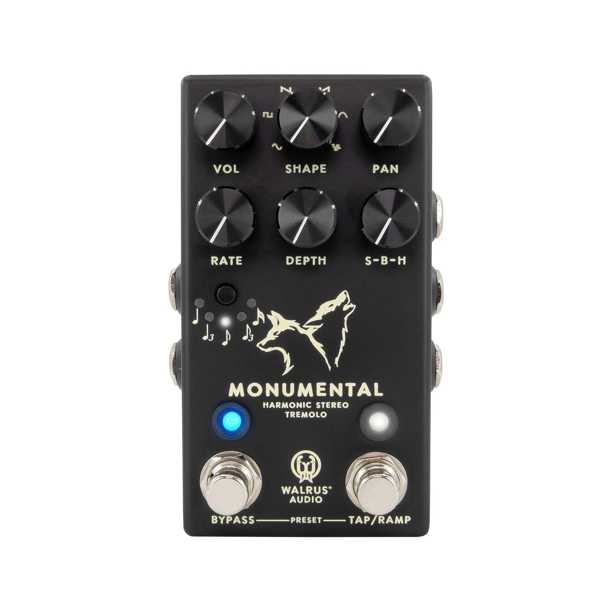 Pedal Guitar Walrus Audio Monumental Stereo Harmonic Tap Tremolo, Black - Việt Music