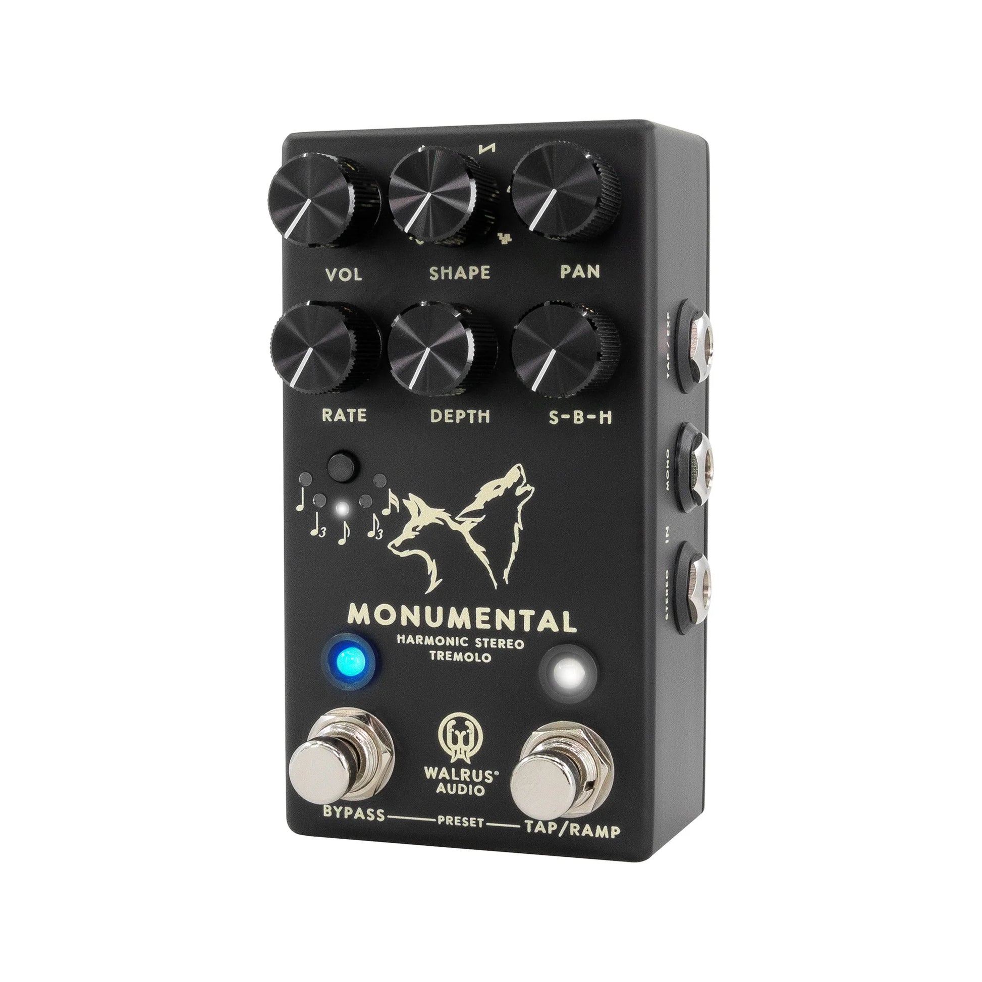 Pedal Guitar Walrus Audio Monumental Stereo Harmonic Tap Tremolo, Black - Việt Music