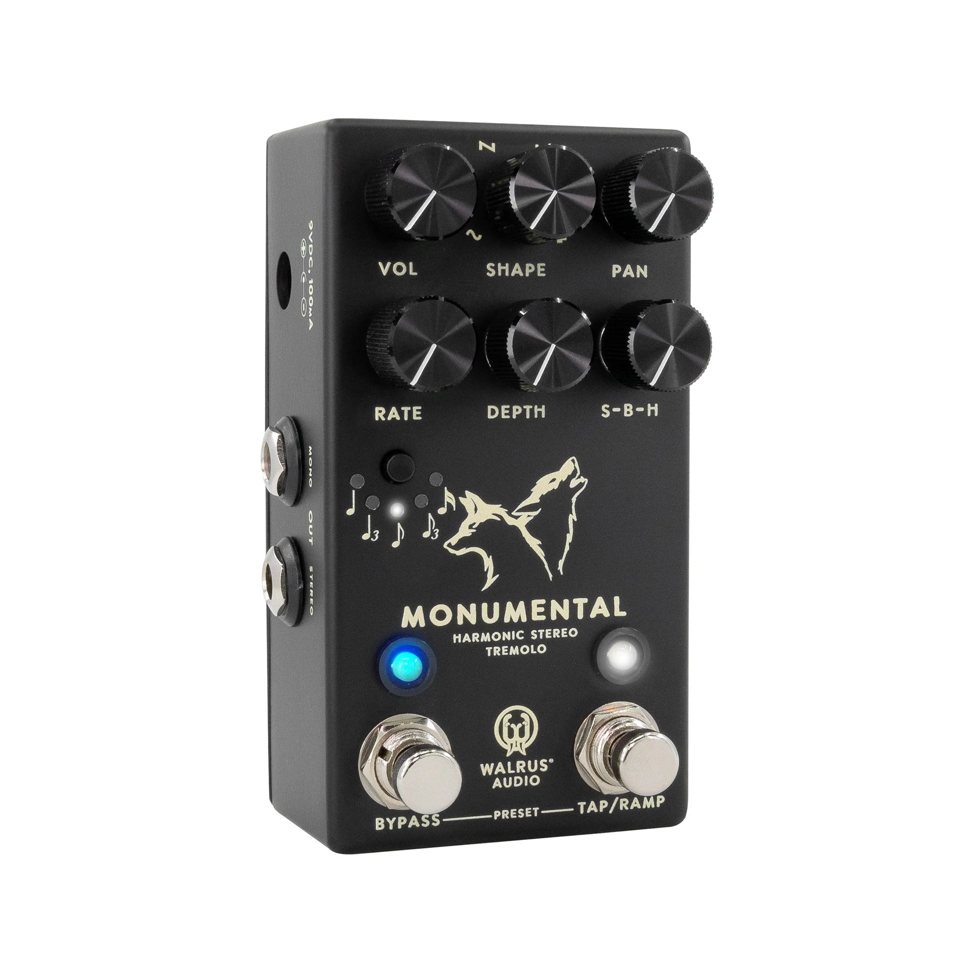 Pedal Guitar Walrus Audio Monumental Stereo Harmonic Tap Tremolo, Black - Việt Music