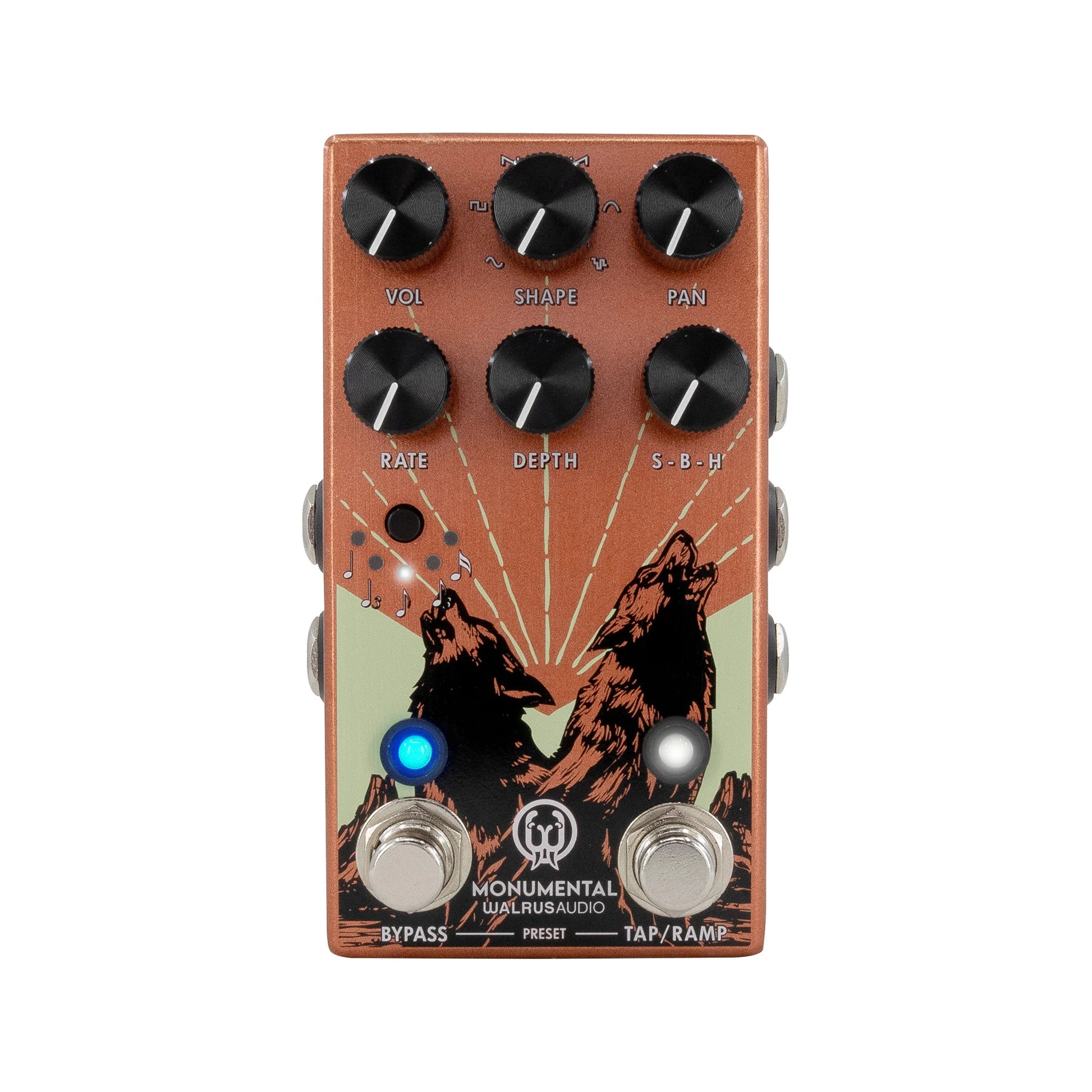 Pedal Guitar Walrus Audio Monumental Stereo Harmonic Tap Tremolo, Orange - Việt Music