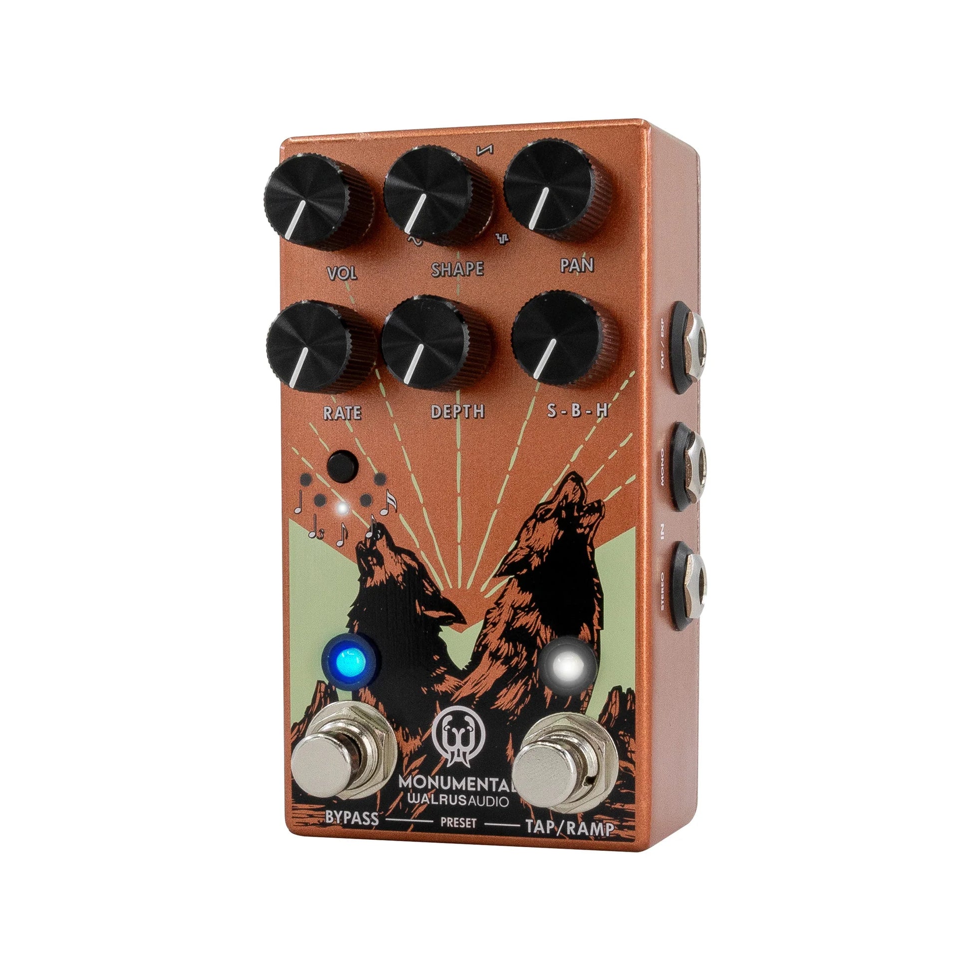 Pedal Guitar Walrus Audio Monumental Stereo Harmonic Tap Tremolo, Orange - Việt Music