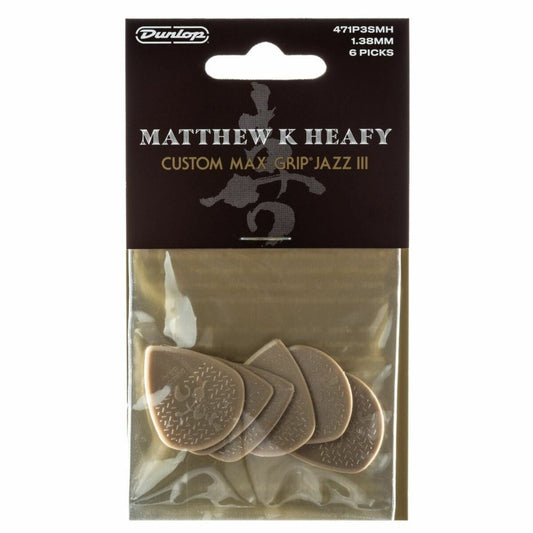 Pick Gảy Đàn Guitar Jim Dunlop 471P3SMH Matt Heafy Max Grip Jazz III, 6pc - Việt Music