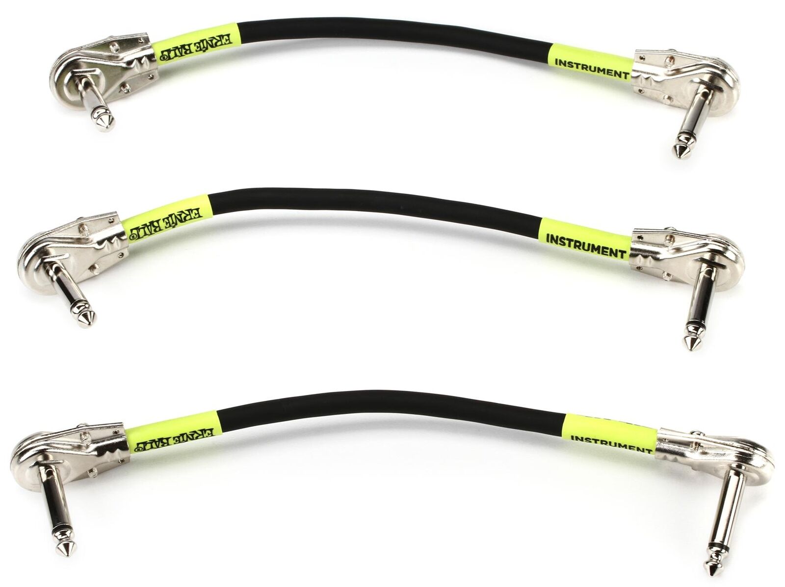 Dây Cáp Kết Nối Ernie Ball Flat Angle Patch Cable, 6 In, 3pc - Việt Music