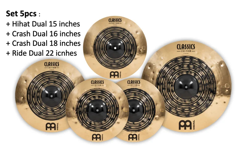 Bộ Cymbal Meinl Classics Custom Dual Complete Cymbal Set - CCDU-CS1 - Việt Music