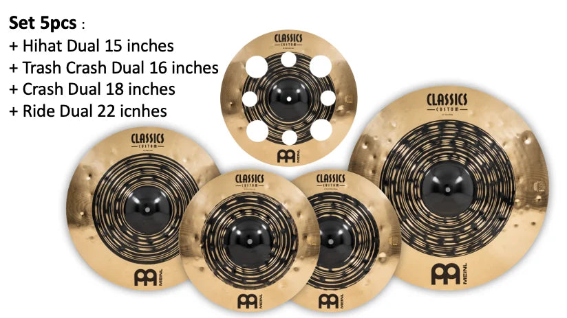 Bộ Cymbal Meinl Classics Custom Dual Complete Cymbal Set - CCDU-CS1 - Việt Music