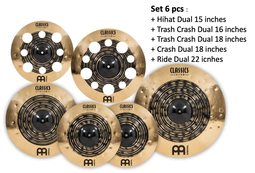 Bộ Cymbal Meinl Classics Custom Dual Complete Cymbal Set - CCDU-CS1 - Việt Music