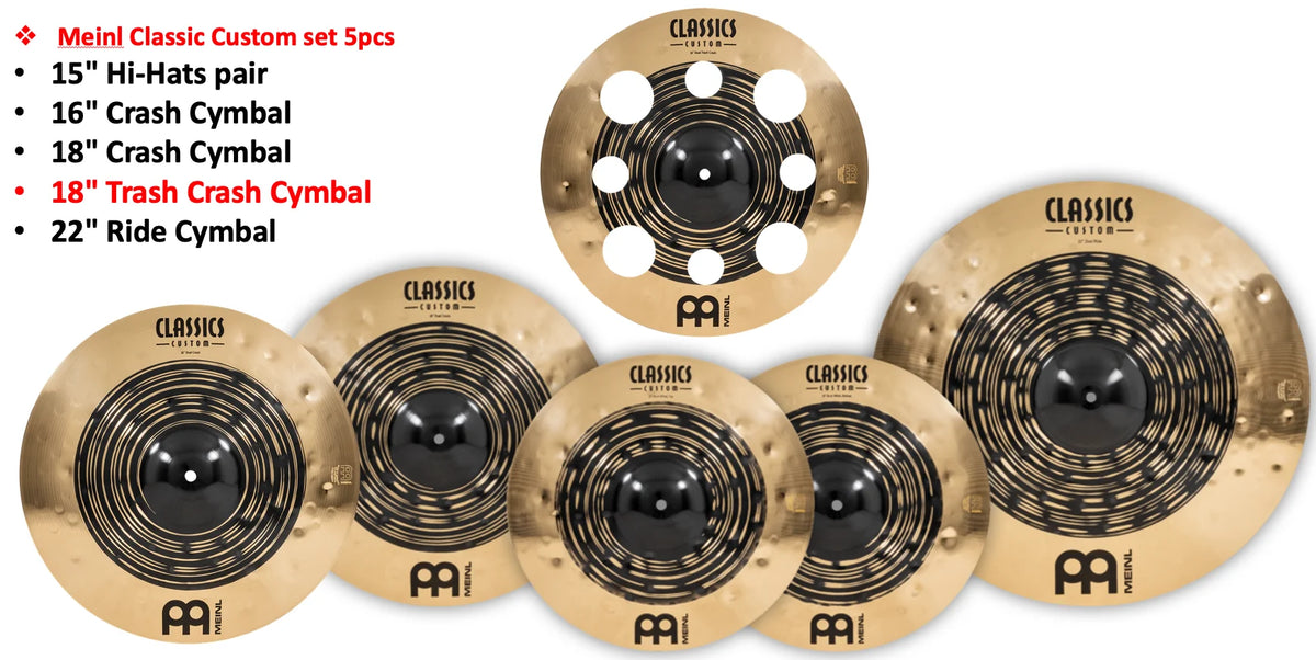 Bộ Cymbal Meinl Classics Custom Dual Complete Cymbal Set - CCDU-CS1 - Việt Music