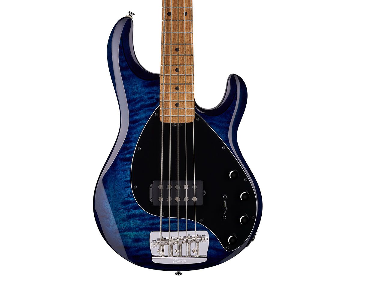 Đàn Guitar Bass Sterling By Music Man StingRay Ray35QM H, Maple Fingerboard - 5 Strings - Việt Music