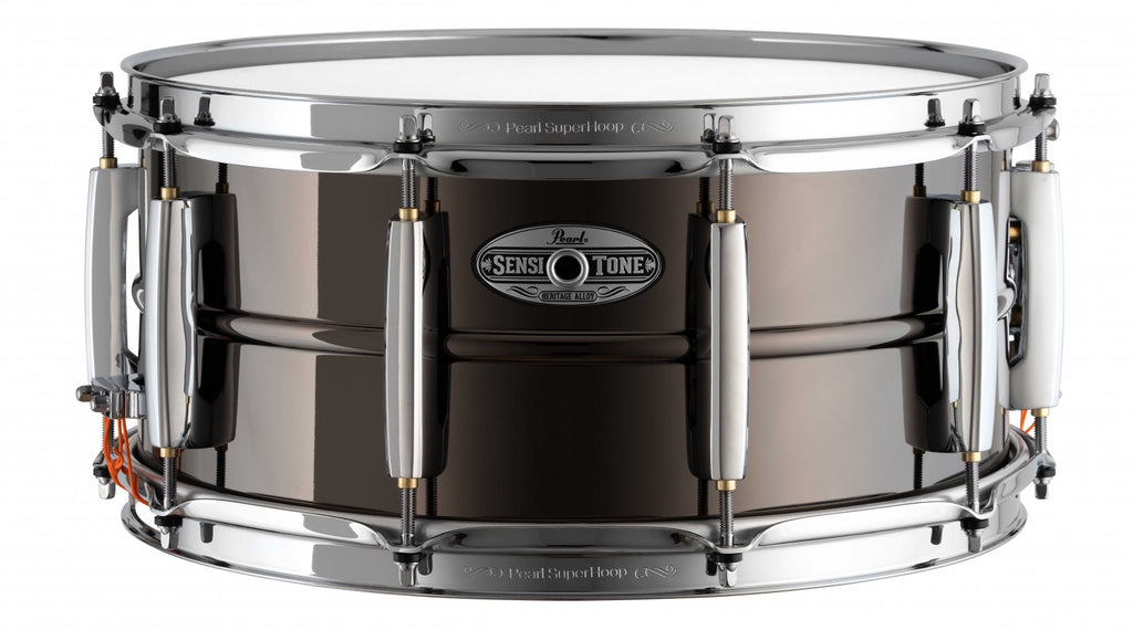 Trống Snare Pearl Sensitone Heritage Alloy Black/Brass