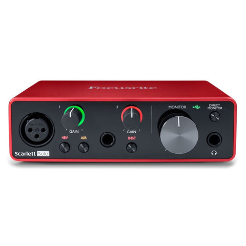 Focusrite Scarlett Solo Gen 3 soundcard hàng đầu dành cho phòng thu tại nhà