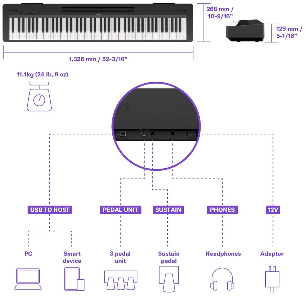 Đàn Piano Điện Yamaha P-145 - Qua Sử Dụng