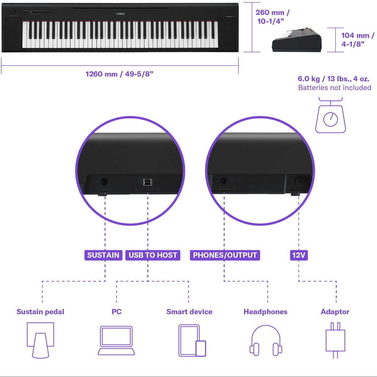 Đàn Piano Điện Yamaha Piaggero NP35 Portable - Việt Music