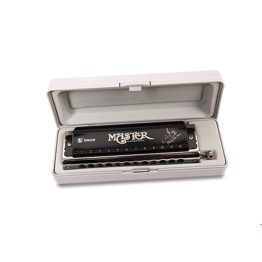 Kèn Harmonica Swan SW1664 Silver Chromatic Master - Việt Music