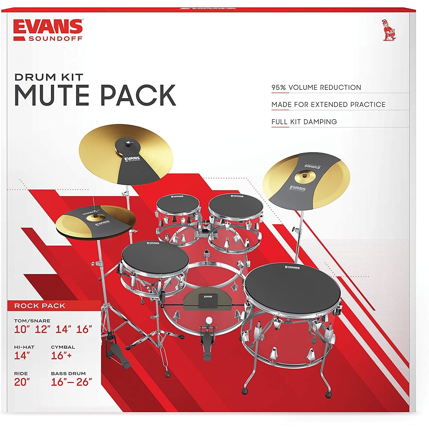 Tiêu Âm Trống Evans SO-SETROCK SoundOff Mute Rock Pack - Việt Music