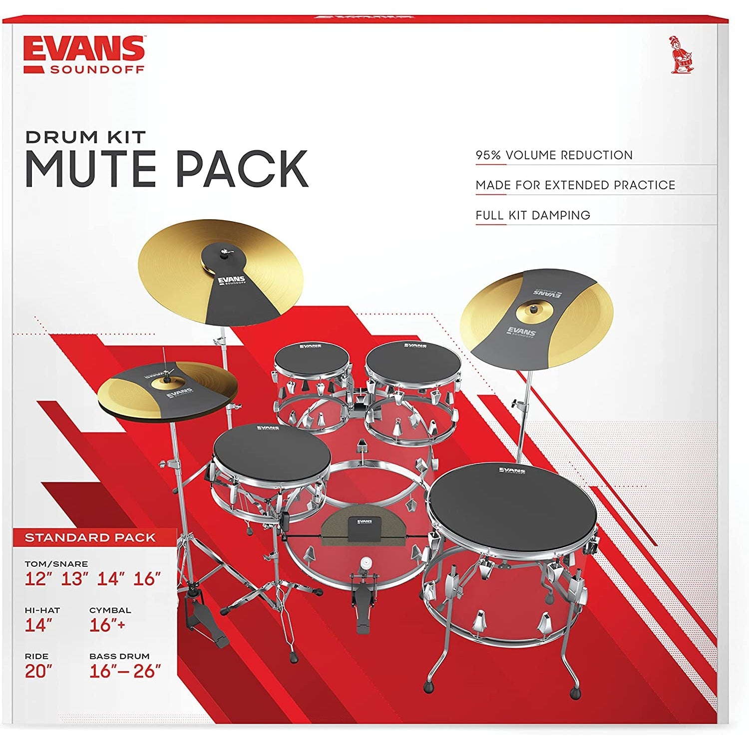 Tiêu Âm Trống Evans SO-SETSTD SoundOff Mute Standard Pack - Việt Music