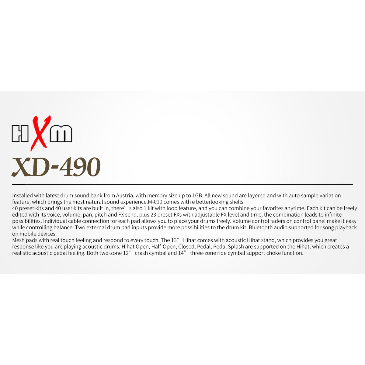 Trống Điện HXM XD-490 - Việt Music