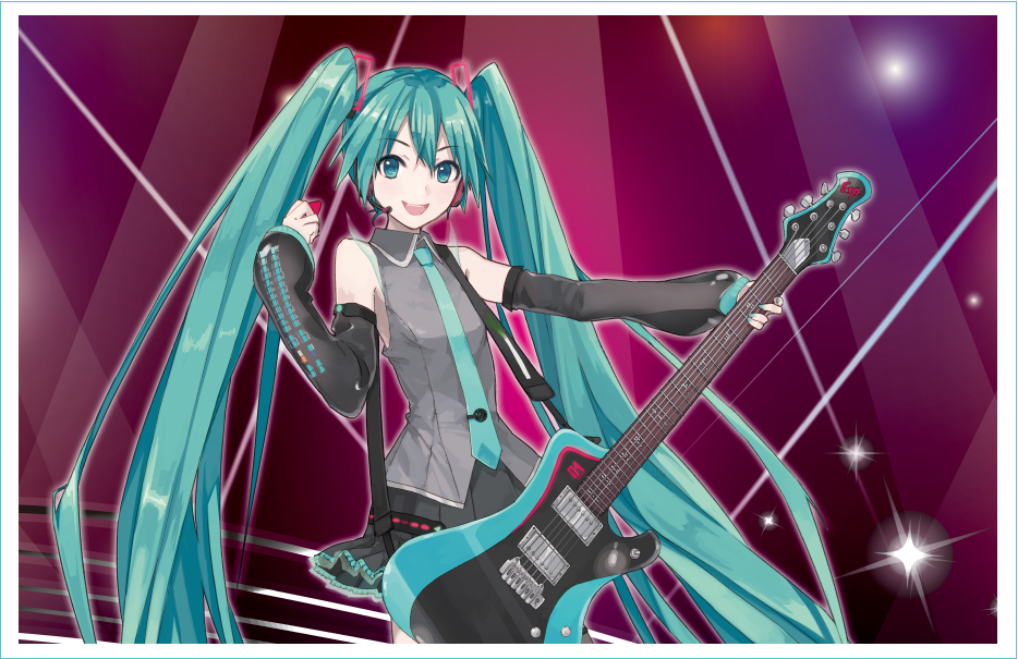 Đàn Guitar Điện ESP Stream-Miku-Custom V2 HH, Rosewood Fingerboard, Miku Blue