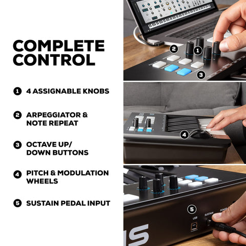 Midi Controller Alesis V25 MKII dành cho người mới bắt đầu