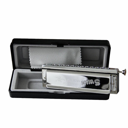 Kèn Harmonica Chromatic Swan SW1248 Silver - Việt Music