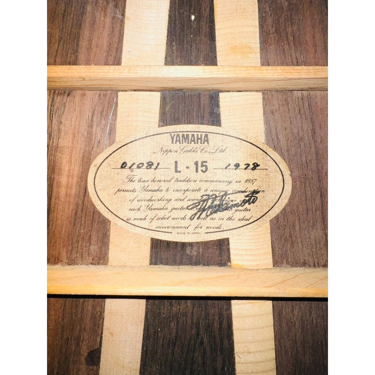 Đàn Guitar Acoustic Yamaha L-15 Gen1 Brazil Jacaranda 1978 - Qua Sử Dụng - Việt Music